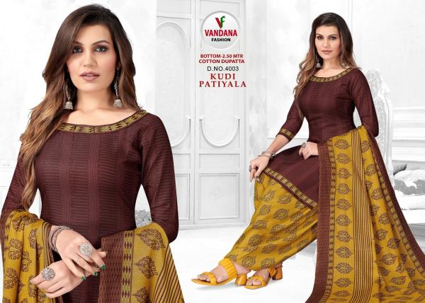 Vandana Kudi Patiyala Vol-4 indo Cotton Designer Exclusive Print Dress Material